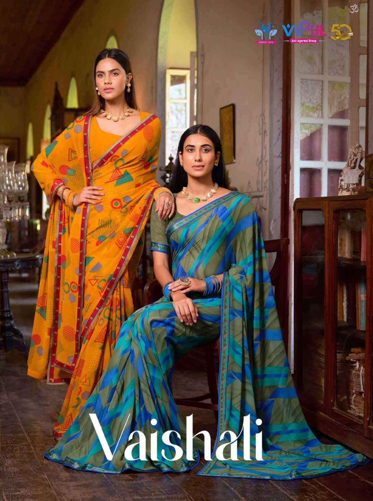 vipul fashion vaishali series 77526-77537 Georgette saree