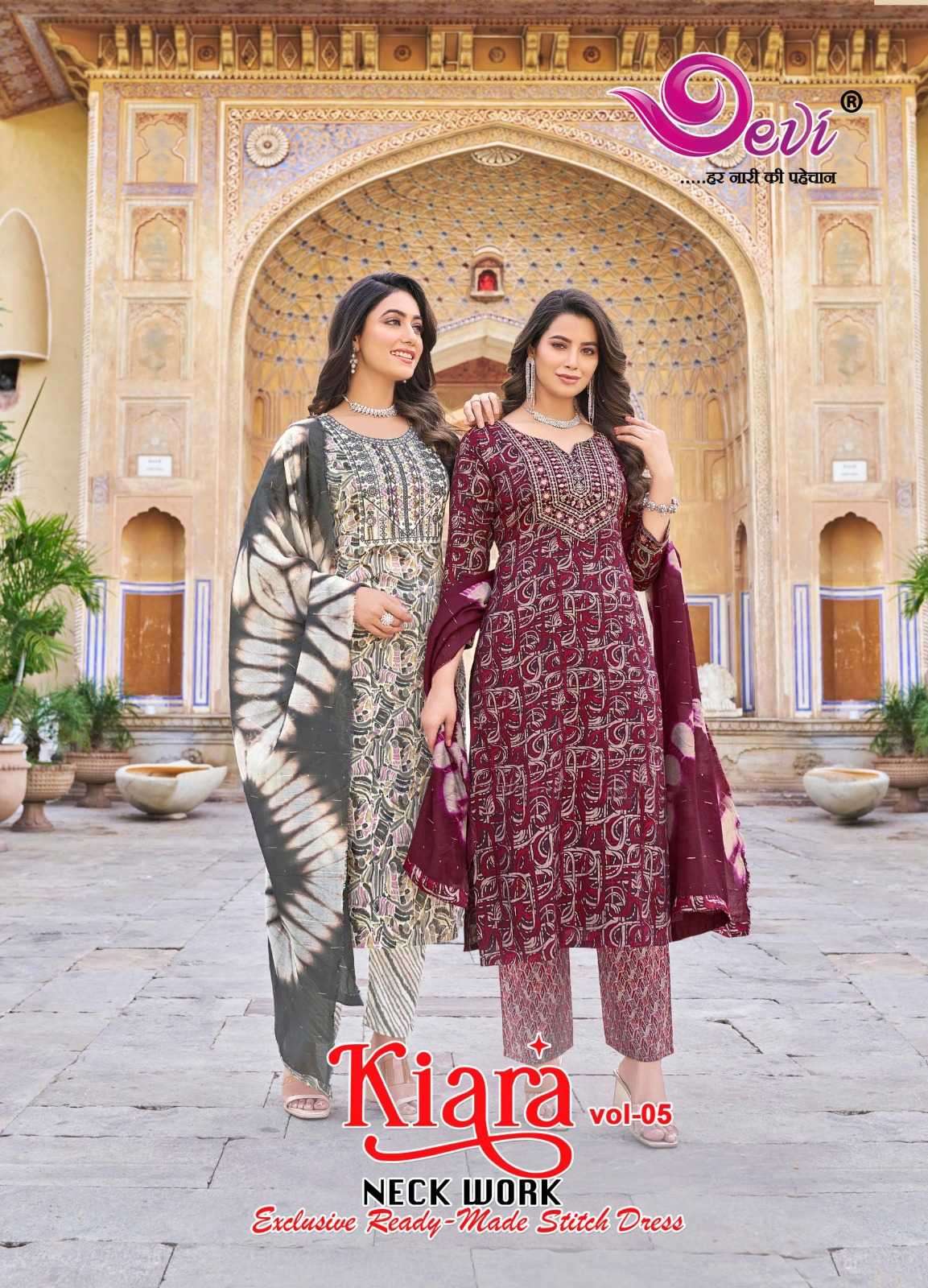 devi kiara neck work vol 5 series 5001-5008 reyon capsule readymade suit 