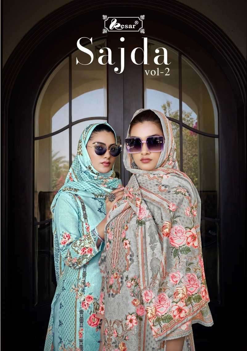 kesar sajda vol 2 series 218001-218006 pure lawn cotton suit 