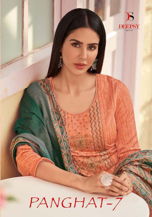 Panghat Vol 7 By Deepsy Pure Jam Cotton Print With Embroidery Salwar Kameez