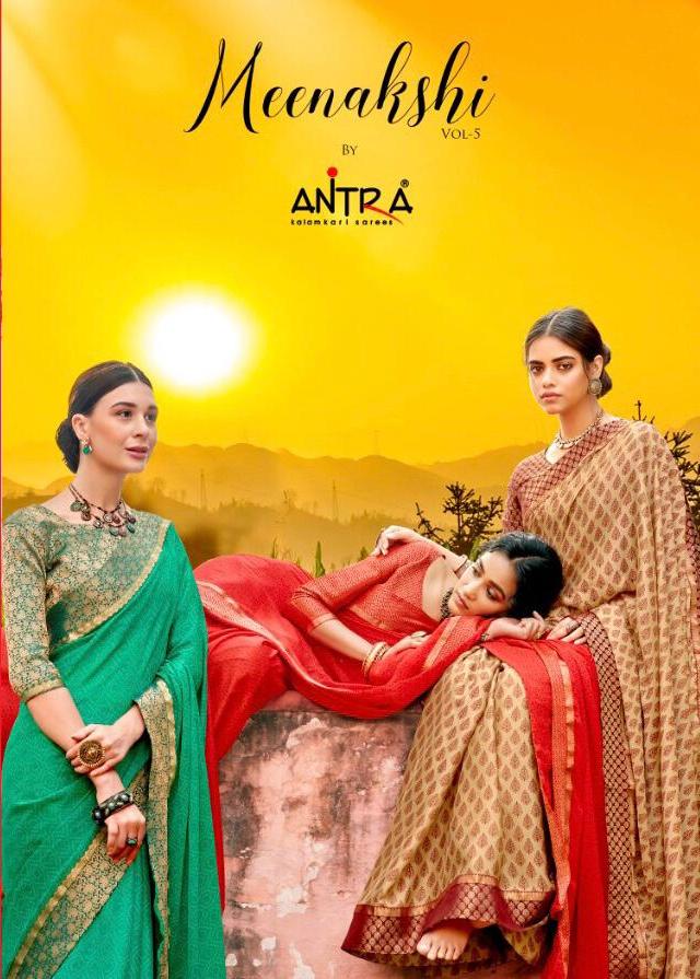 Meenakshi Vol 5 By Antra Chines Chiffon Printed Saree Wholesale