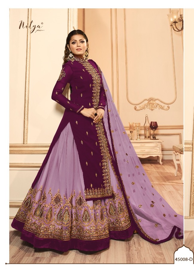 Lt Nitya Present 45008 Multy Color Georgette Lehanga Style Salwar Suit