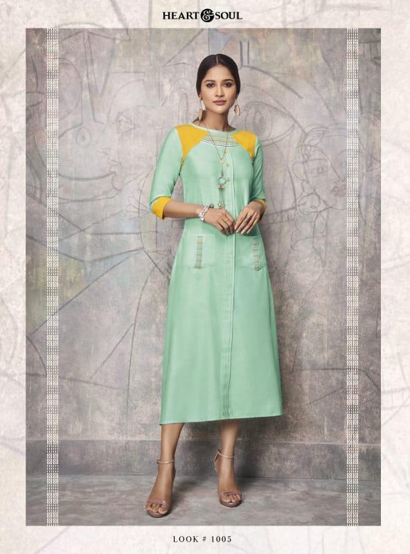 Heart And Soul Present Neotric Viscose Rayon Designer Fancy Kurti Wholesaler