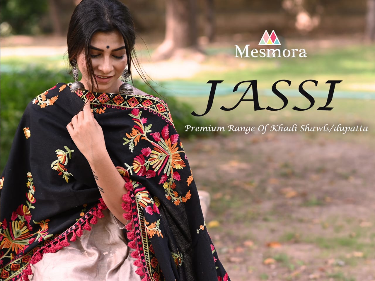 Mesmora Present Jassi Khadi Embroidery Winter Shawl Dupatta Collection