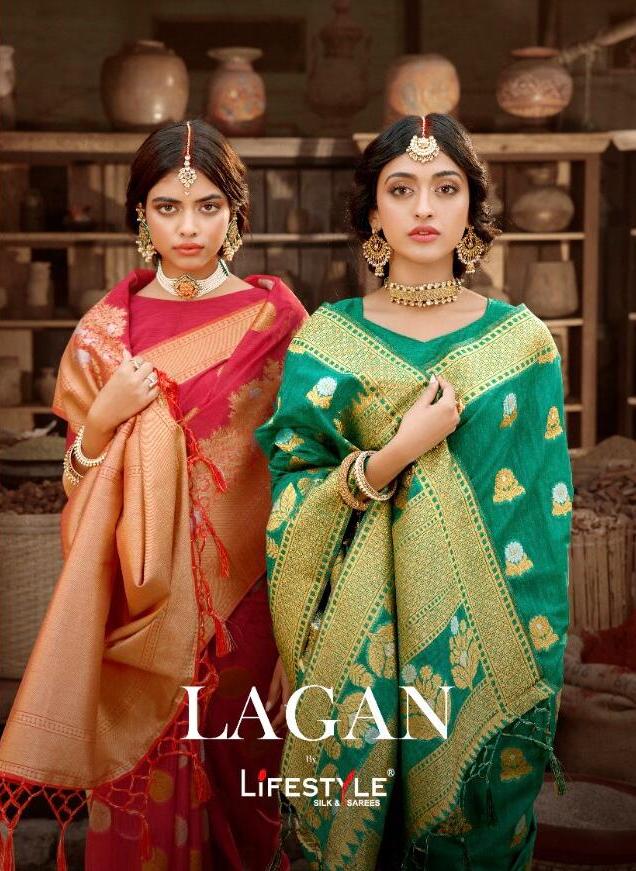 Lifestyle Launching Lagan Nylon Silk Traditional Wear Ethnic Saree Seller