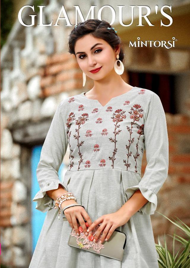 Mintorsi Present Glamours Cotton Linen Designer Top With Palazzo Collection