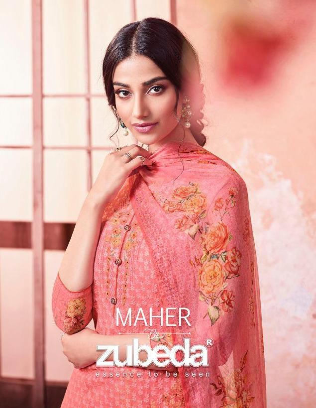 Zubeda Present Maher Georgette Digital Printed Dress Materials