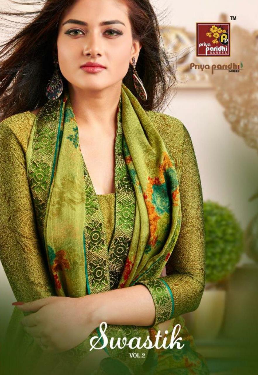 Priyaparidhi Swastik Vol 2 Printed Designer Fancy Saree Online Store