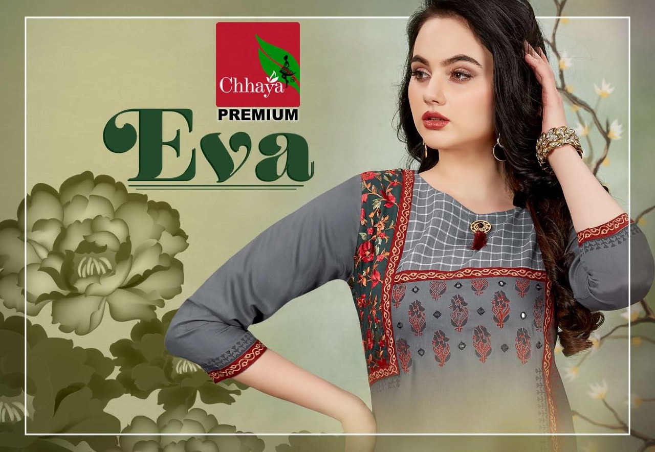 Chhaya Present Eva Heavy Rayon Formal Wear Kurti Supplier