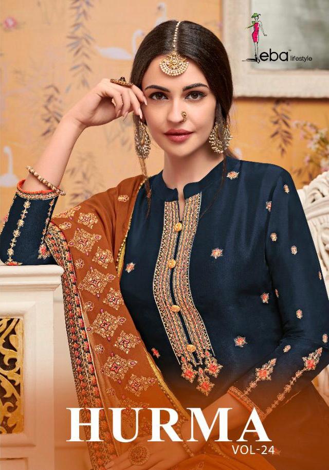 Hurma Vol 24 By Eba Lifestyle Viscose Upada Exclusive Salwar Kameez