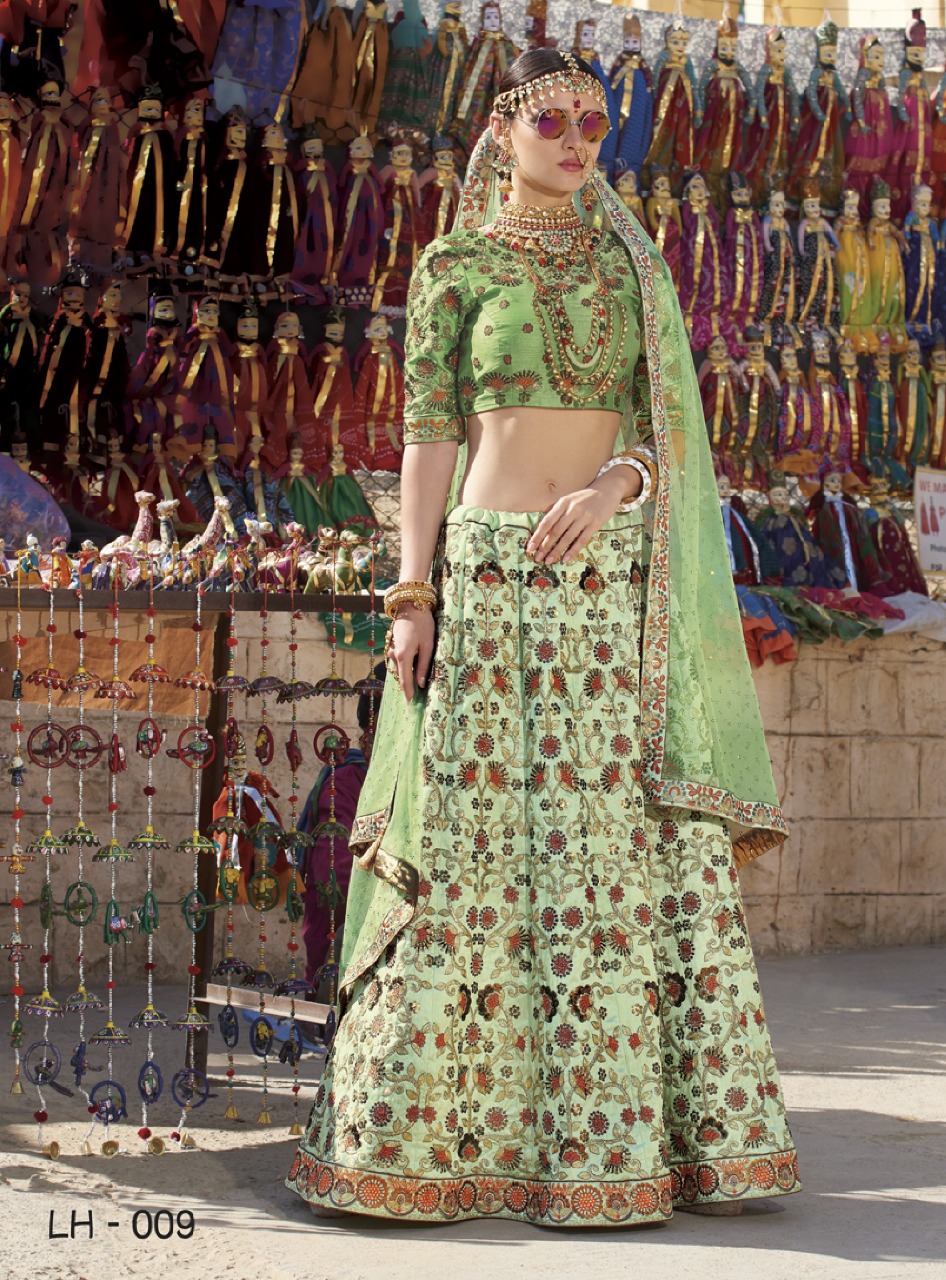 Jodha Present Lh08-lh13 Series Silk Wedding Bridal Lehanga Wholesaler