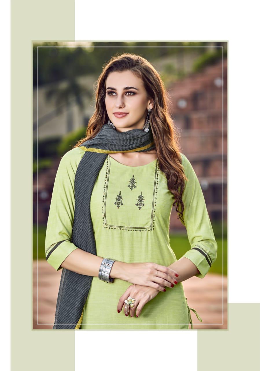 Mittoo Present Rasam Rayon Kurti With Banarasi Dupatta Concept