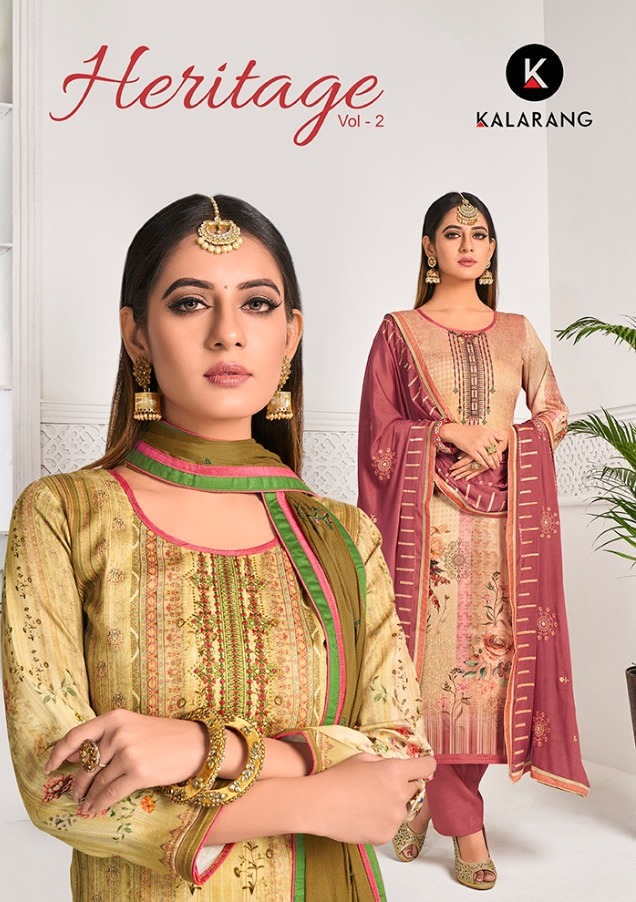 Heritage Vol 2 Of Kalarang Jam Silk Designer Salwar Kameez Seller