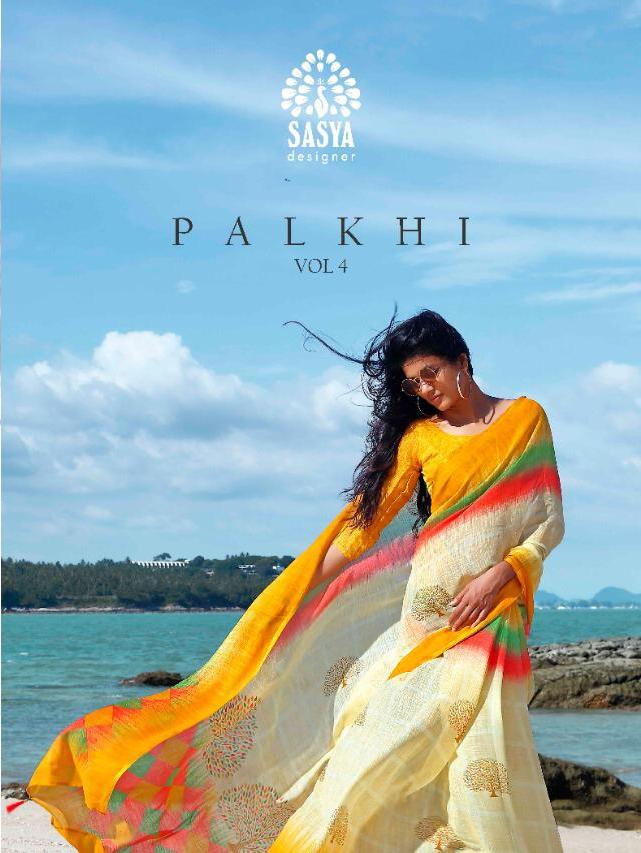 Palkhi Vol 4 Of Sasya Pure Linen Saree Collection Online Saree Supplier