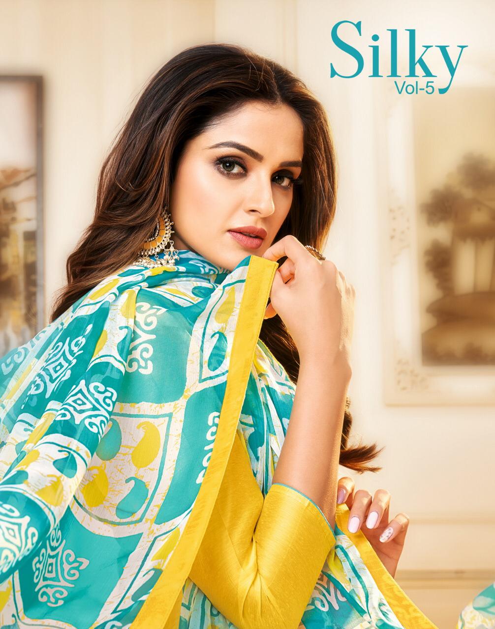 Kayce Trendz Silky Vol 5 By Kasmeera Modal Silk Casual Dress Materials