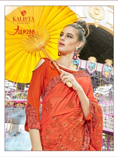 Aarzoo Vol 1 And Aarzoo Vol 2 By Kalista Classical Fancy Work Saree