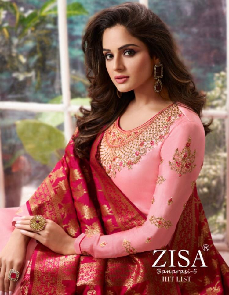 Meera Zisa Banarasi Vol 6 Hitlist Satin Georgette Salwar Kameez Seller