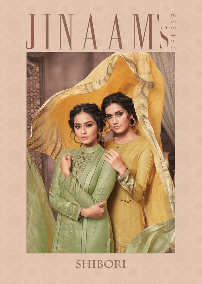 Jinaam Shibori Pashmina Embroidered Salwar Kameez For Winter Wear