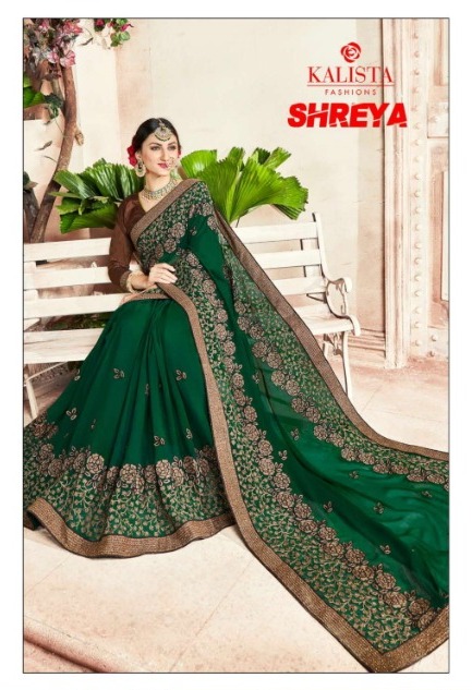 Kalista Shreya Vol 1 And Shreya Vol 2 Designer Work Fancy Saree