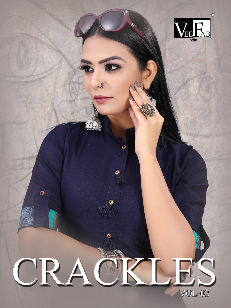 Crackles Vol 2 Vf India Rayon Casual Wear Kurti Seller Surat India