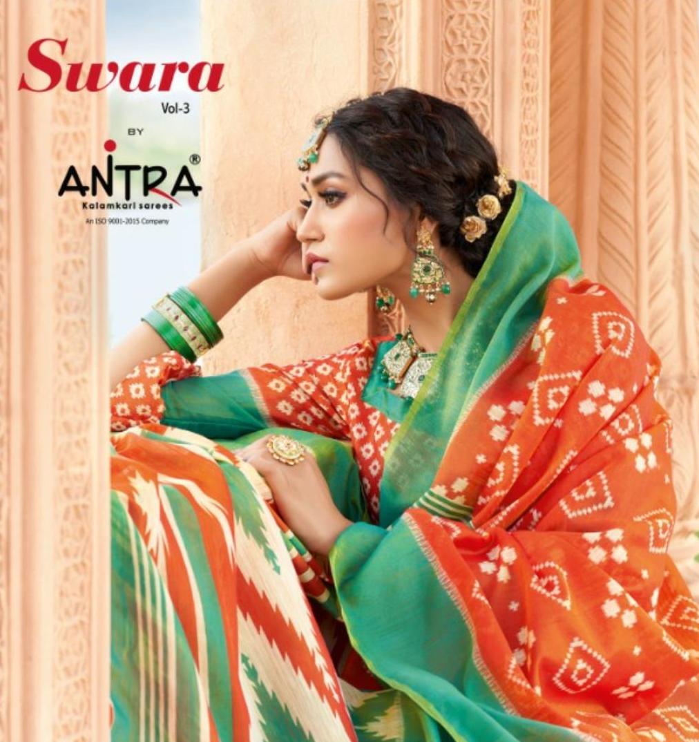 Swara Vol 3 By Antra Fancy Stylish Printed Designer Saree Wholesaler