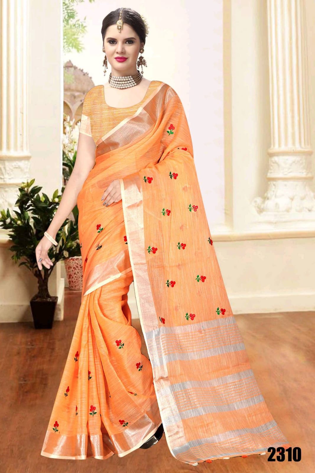 Priyanka Present 2310-2315 Series Linen Party Wear Good Looking Saree