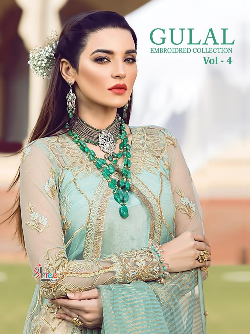 Gulal Embroidered Collection Vol 4 By Shree Fabs Net Georgette Pakistani Suit