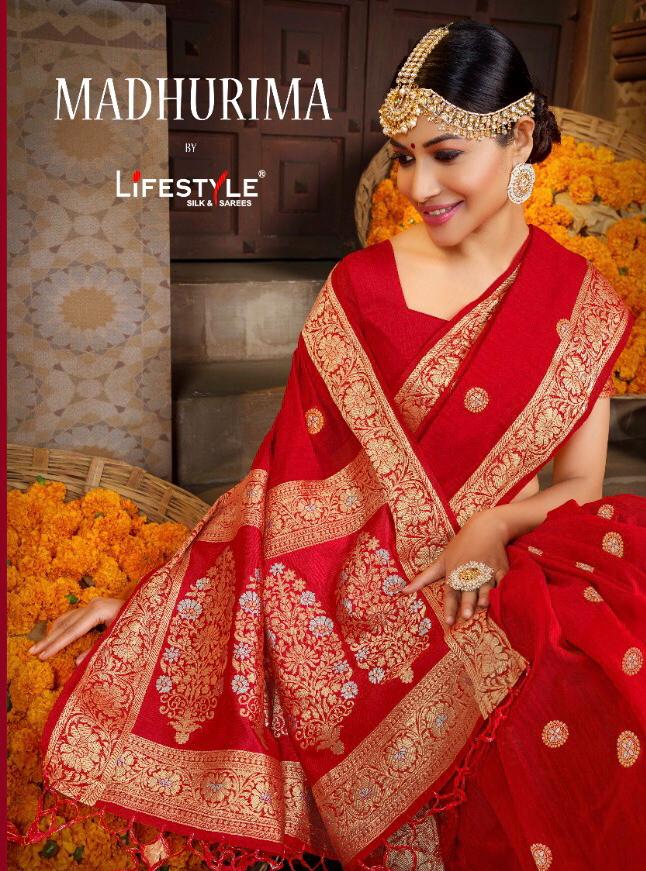Madhurima By Lifestyle Linen Rich Pallu Party Wear Wedding Saree Collection
