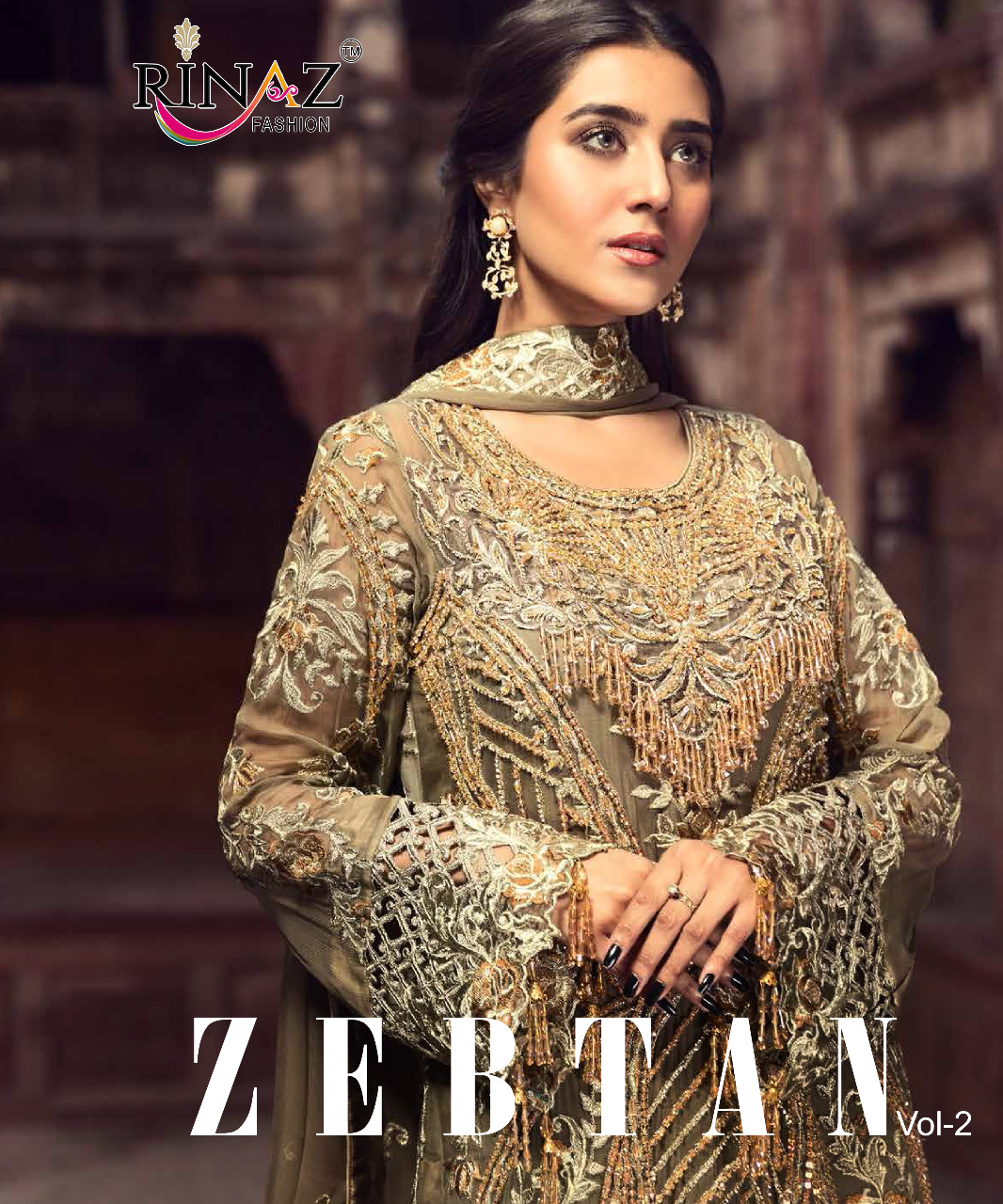 Zebtan Vol 2 By Rinaz Fashion Net With Embroidery Pakistani Suit Collection