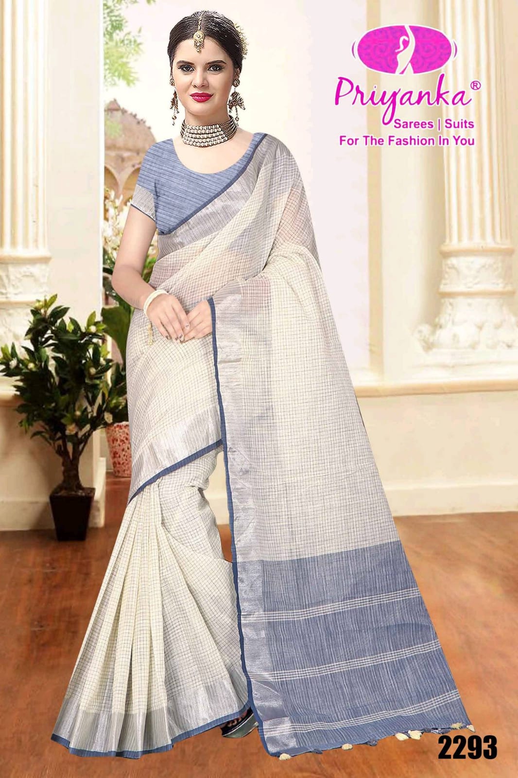 Priyanka 2290-2295 Series Linen Casual Wear Saree Authorized Supplier