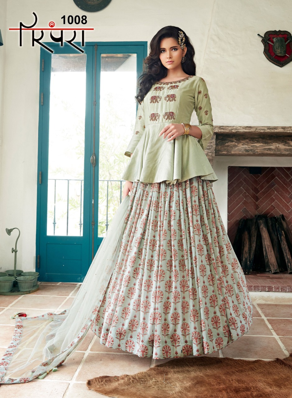 Parampara Vol 2 Exclusive Crop Top Gown Collection Wholesaler