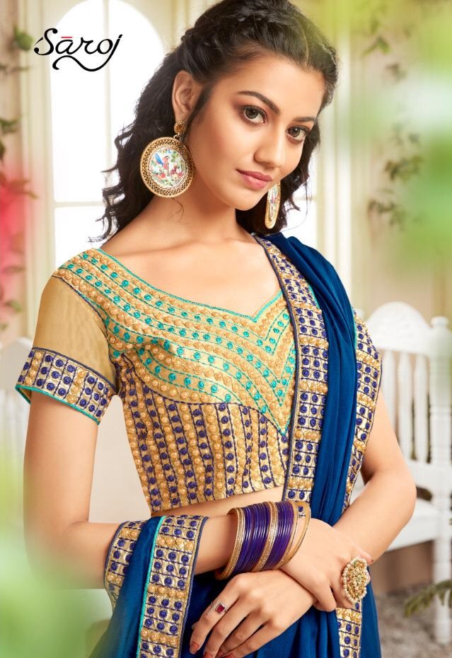 Norita By Saroj Moss Chiffon Casual Wear Stylish Saree Online Supplier