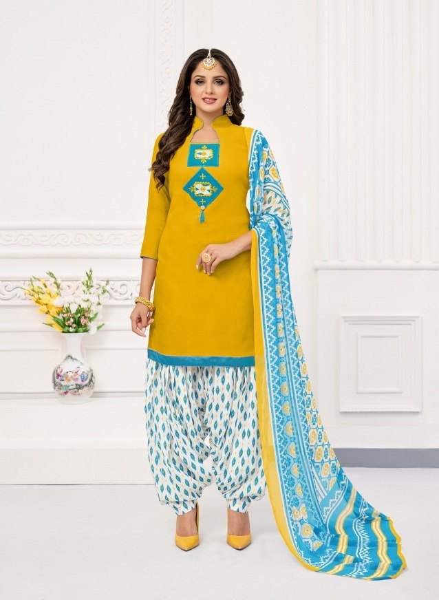 Kapil Tex Fab Novelty Soft Slub Designer Patiyala Salwar Kameez