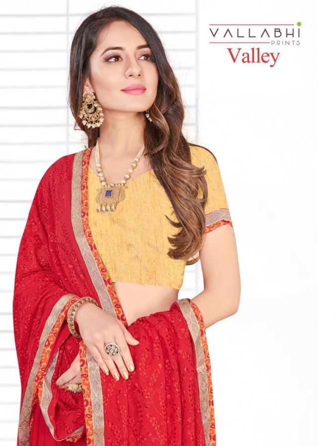 Vallabhi Launch Valley Weightless Printed Soft Designer Saree Wholesaler