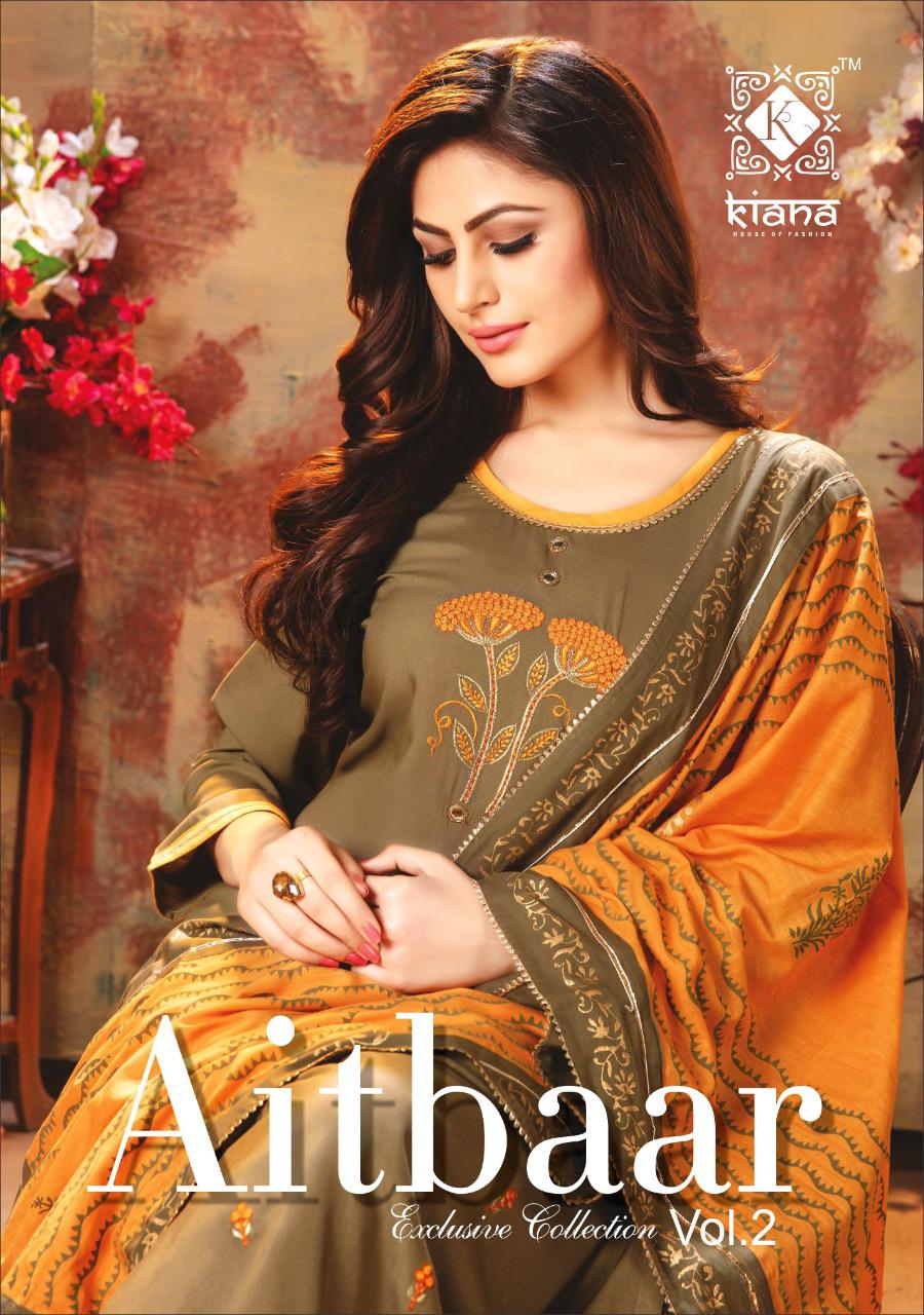 Kiana Aitbaar Vol 2 Rayon Ready Made Top Palazzo With Dupatta Collection