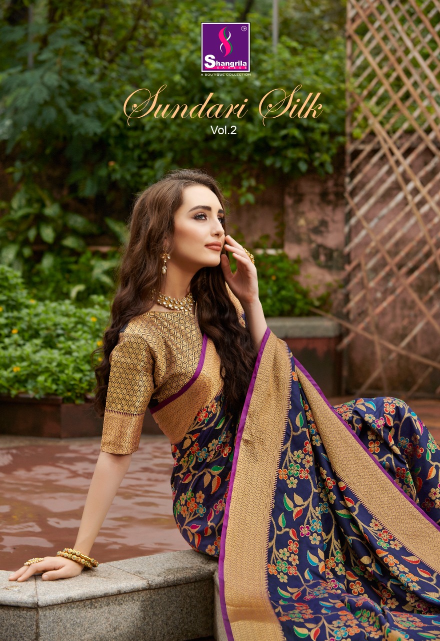 Shangrila Sundari Silk Vol 2 Weaving Silk Classical Fancy Saree Seller