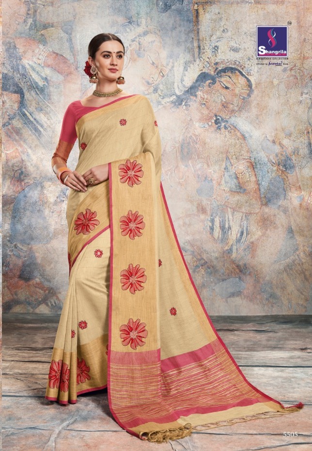 Shangrila Chanderi Silk Rich Silk Weaving Saree With Kalamkari Work Concept