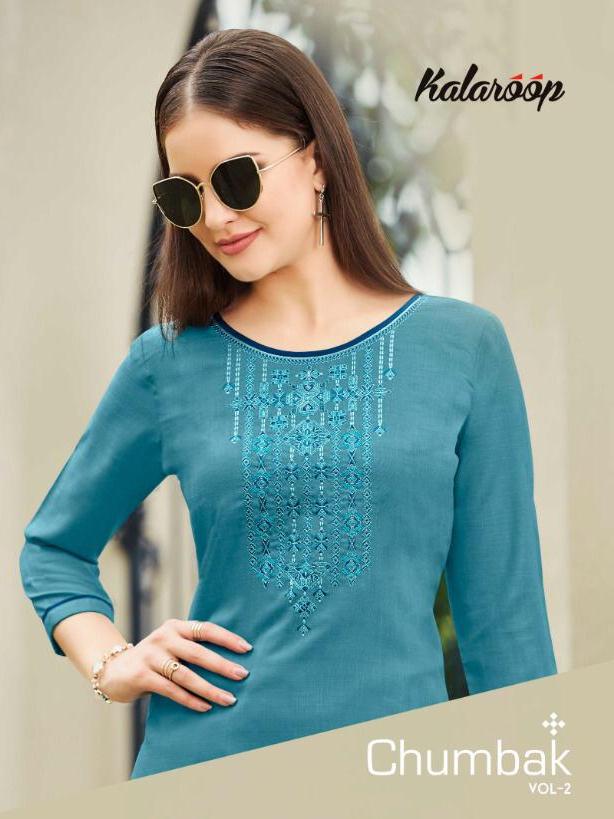 Kajree Launch Chumbak Vol 2 Ruby Silk Regular Wear Kurti Wholesaler