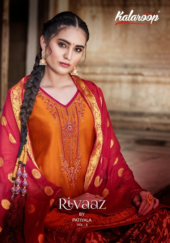 Kalaroop Rivaaz By By Patiyala Vol 5 Jam Silk Ready Made Punjabi Salwar Kameez