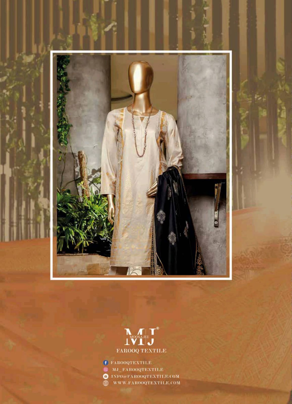 Farooq Textile Moosajee Banarsi Premium Collection Cambric Original Pakistani Suits