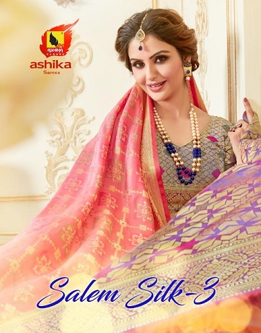 Ashika Sarees Salem Silk Vol 3 Traditional Silk Sarees Wholesale Store In Surat