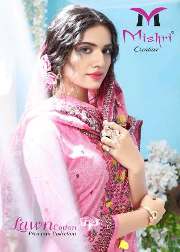 Mishri Creation Lawn Cotton Vol 1 Karachi Style Lawn Cotton Dress Materials