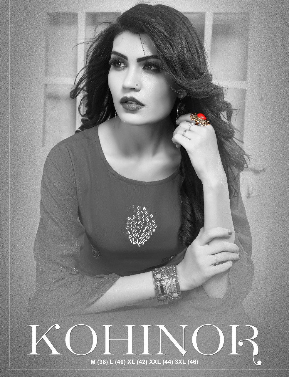 Jhala Impex Kohinor Rayon Diamond Work Long Kurtis Wholesaler