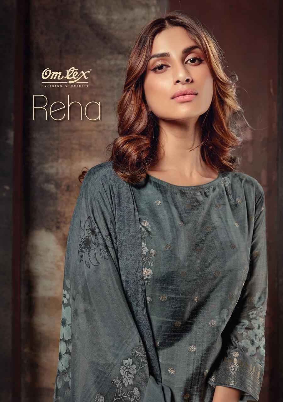 Omtex Launch Reha Banarasi Jequard Ethnic Suits Design Wholesaler