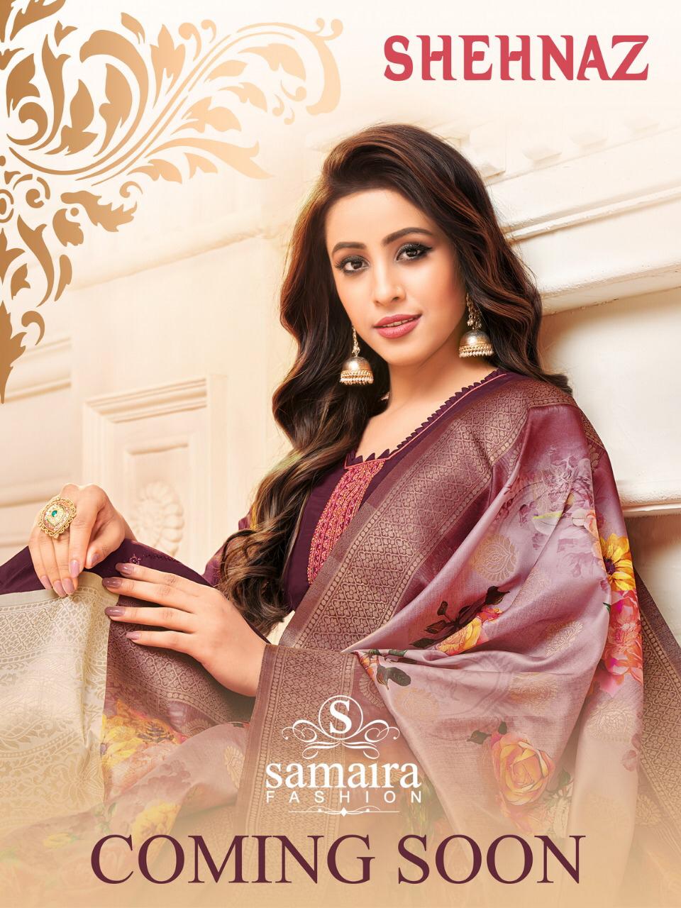 Samaira Present Shehnaz Maslin Silk With Embroidery Dress Collection