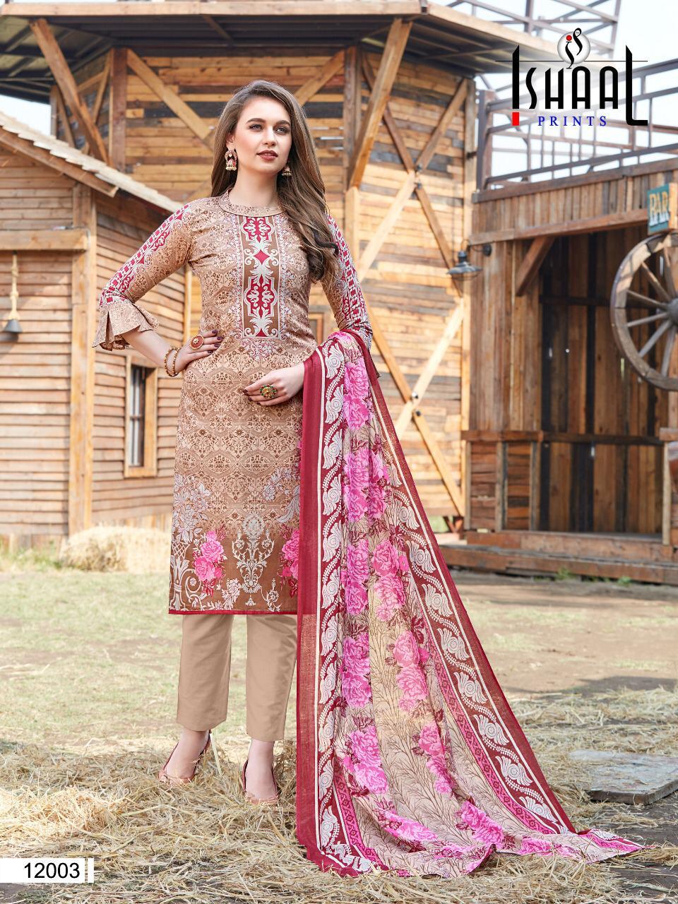 Ishaal Gulmohar Vol 12 Lawn Printed Dress Materials Designs For 2020 Collection