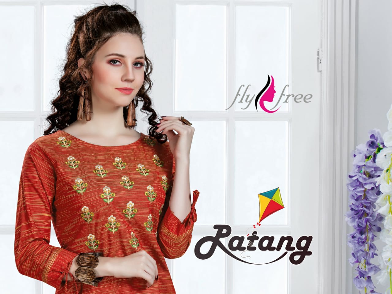 Fly Free Present Patang Handloom Stylish Fancy Kurti Wholesaler