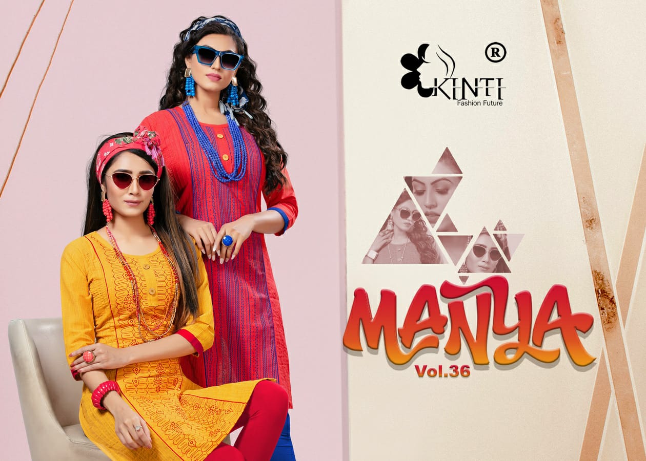 Manya 36 By Kinti Handloom Cotton Straight Kurti Design