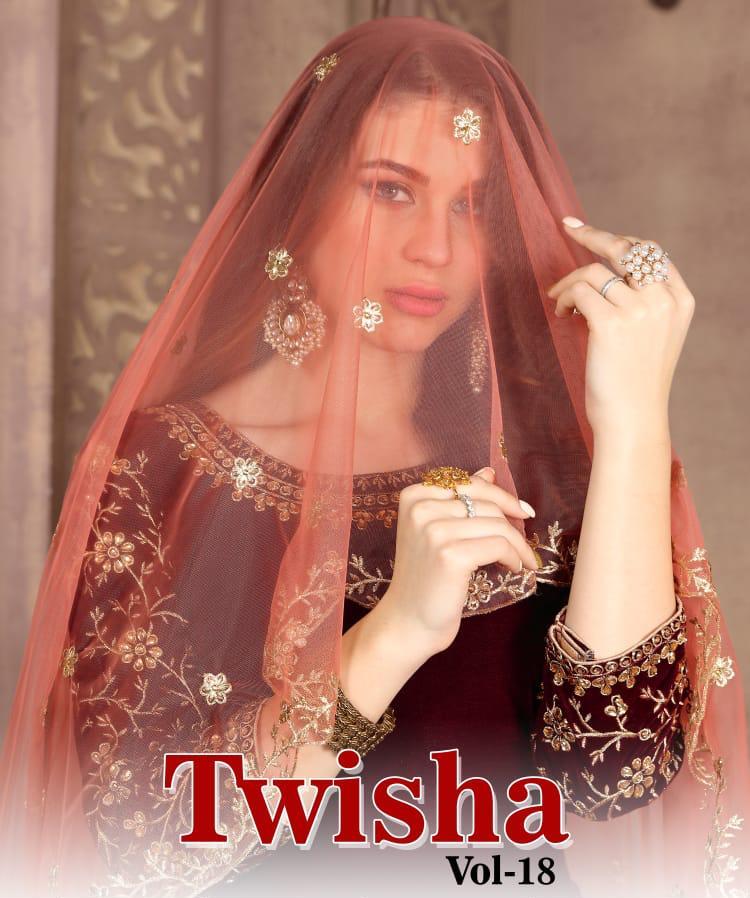 Twisha Vol 18 Velvet Patiyala Style Dress Materials Collection