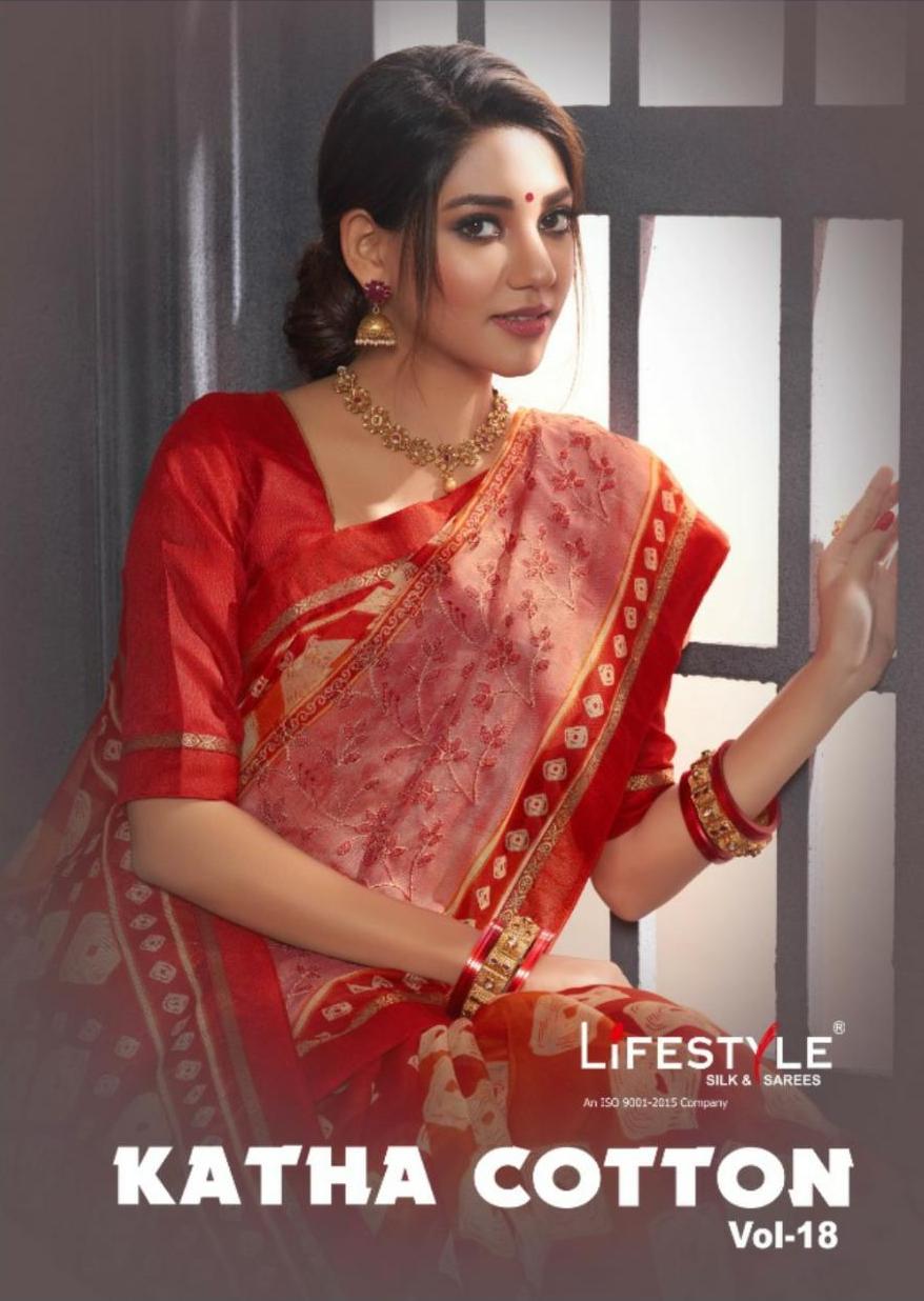 Katha Cotton Vol 18 By Lifestyle Rajjo Net Work Saree Seller